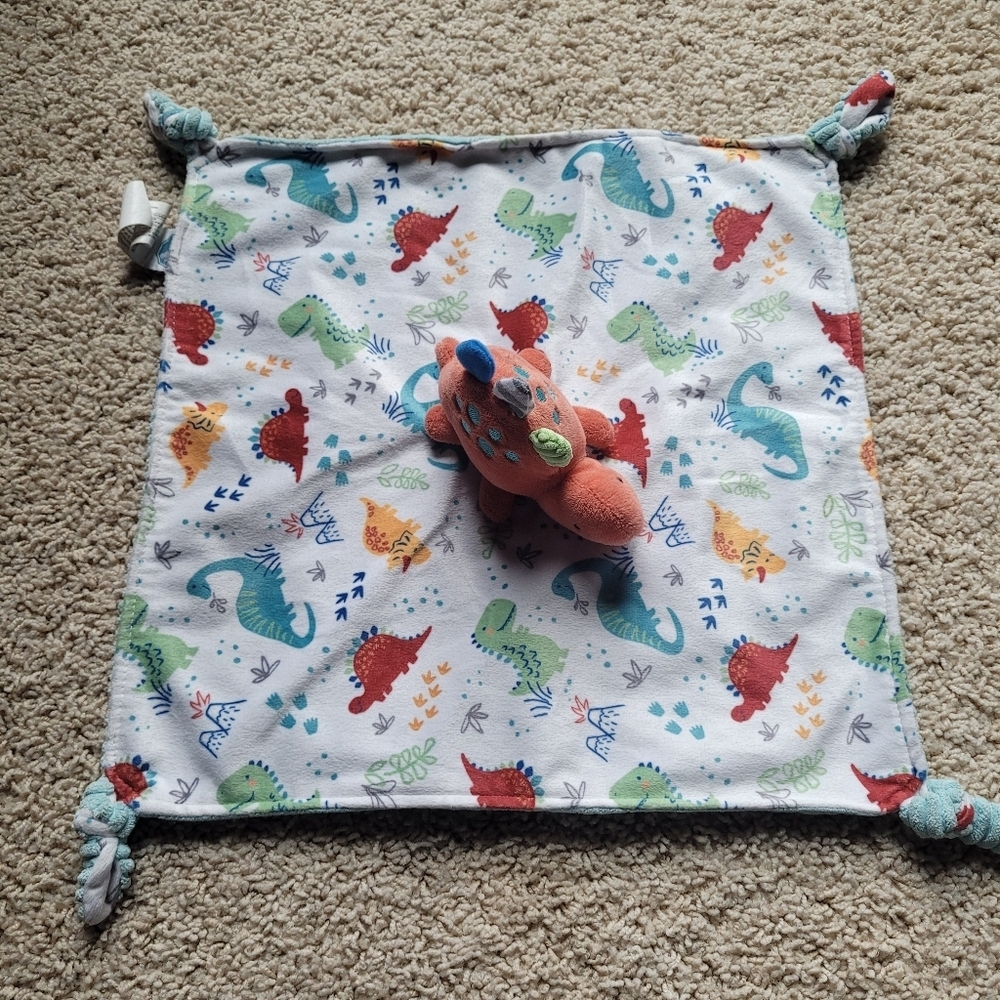 Mary Meyer Pebblesaurus Dino Lovey Security Toy Knotted Corners